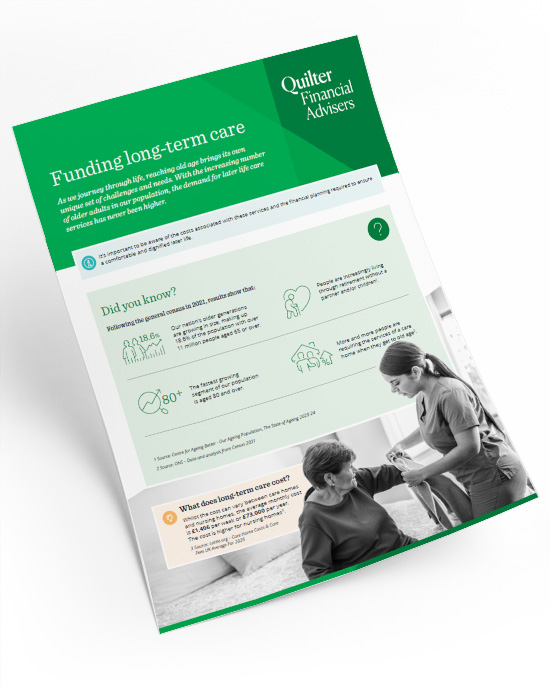 Funding long term care leaflet cover image